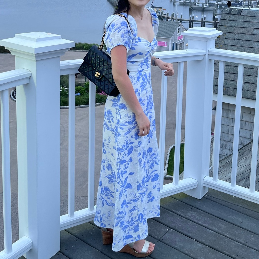 &other stories size 2 blue and white dress. Worn once